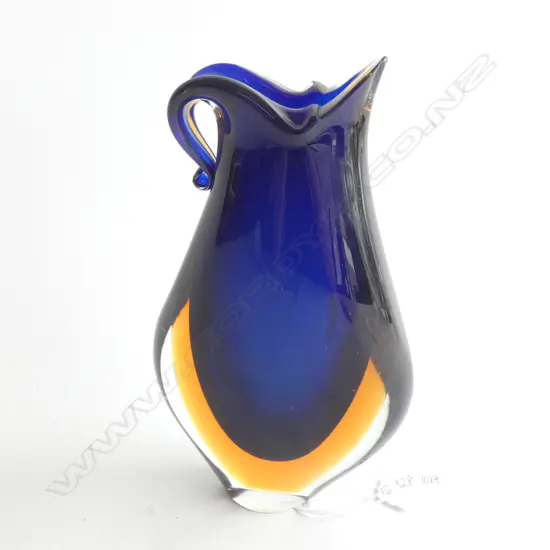 A Murano sommerso glass ewer